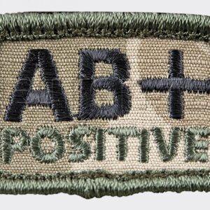 Emblema grupa sanguina cu arici (velcro)