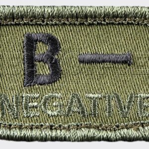 Emblema grupa sanguina cu arici (velcro)