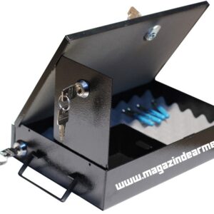 Cutie pistol si munitie. Model cu sina de fixare.